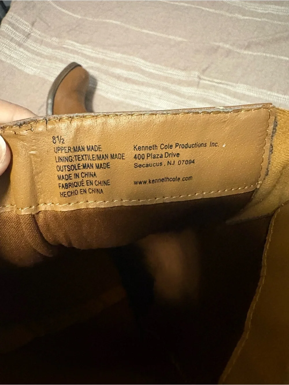 Kenneth Cole Tall Buckle Riding Boots in Cognac